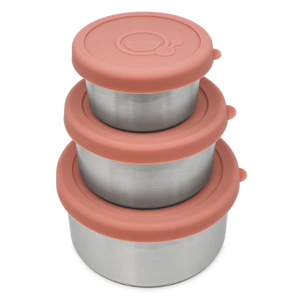 Set of 3 stainless steel fruit and snack trays