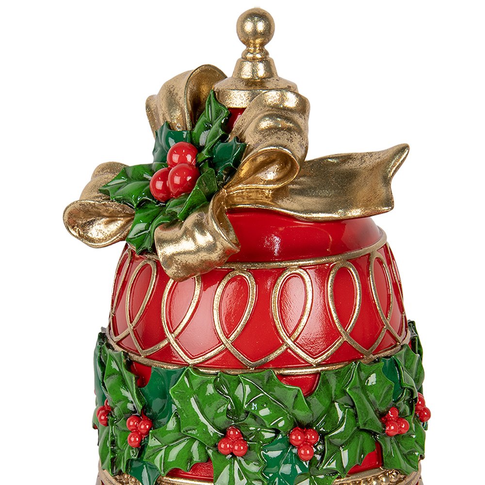 Kerstdecoratie Beeld Bel Ø 32x41 cm Rood Kunststof