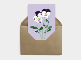 Floral Postcard - Pansy