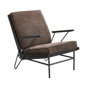 Andorra Loungestoel Grijs + Zwart