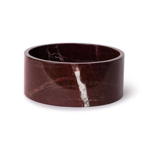 Marmor-Obstschale rund Ø24cm rot