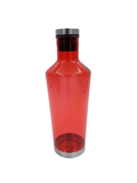 Red Tritan water bottle, 800 ml capacity, suitable for travel and outdoor activities.