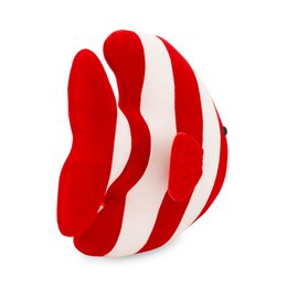 Pluszowa zabawka, letnia kolekcja oceaniczna- czerwona ryba w paski (40 cm)