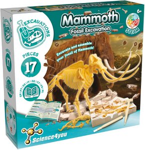 Science4you Mammut-Fossilien-Set: Ausgraben und zusammenbauen