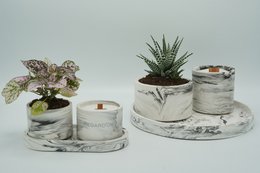 Lille tom krukke - Marble-Look