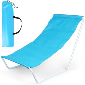 Sunbed opklapbaar blauw