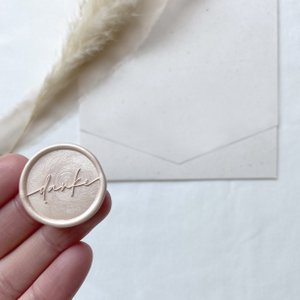 Wachtersiegel "Thank you" - color ivory (PU = 10 pieces)