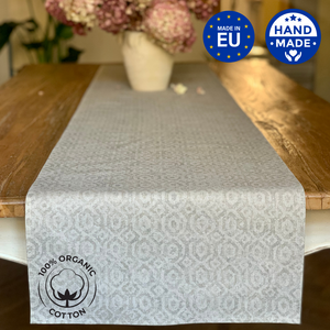 Table Runner, 100% Organic Cotton, Printed | Helga