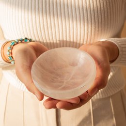 Selenite Bowl White