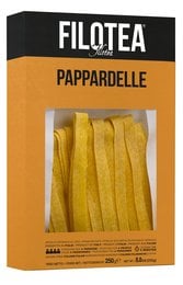 Pappardelle pasta, 250 grams. Thick, flat, ribbon-like pasta noodles made from wheat flour.