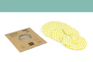 Set van 3 herbruikbare kussenhoezen van biologisch katoen, niet gewaxt "GEOMETRICAL"