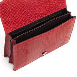 Florence Artegiani. Luce Damenhandtasche. Schlangenleder-Gravur aus echtem Wildleder