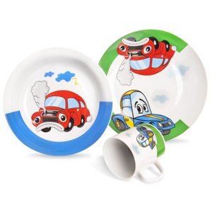Kids TableWare Set Porzellan Auto 3 PCs