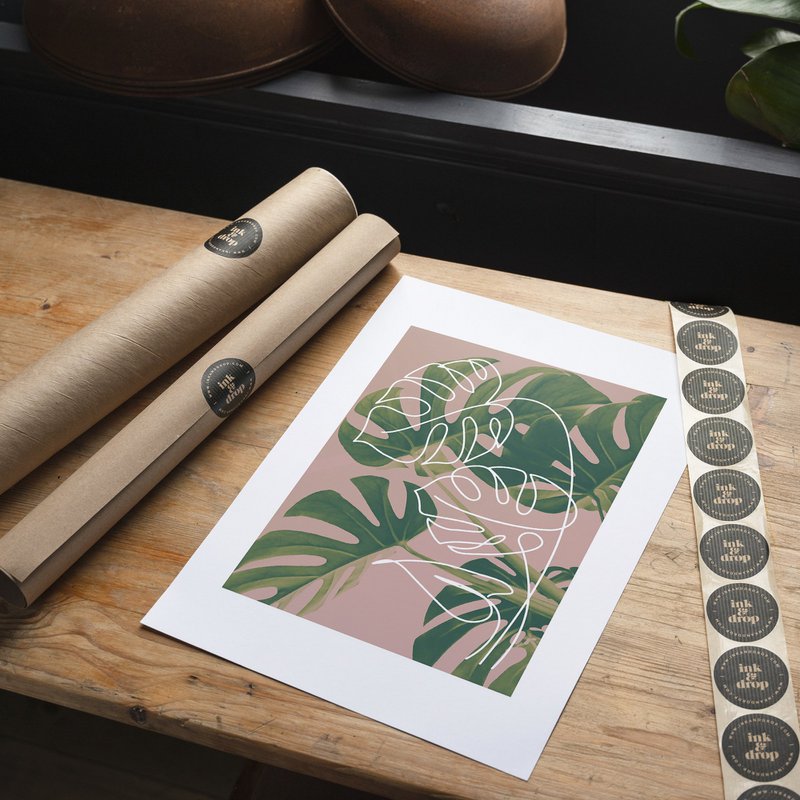 Monstera minimale print