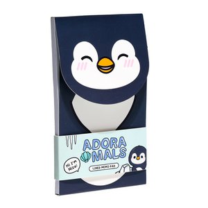 Adoramals Penguin Flip Open Shaped Memo Pad