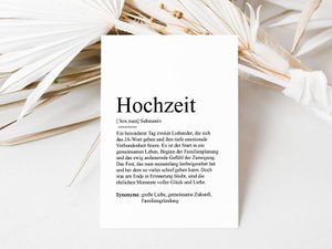 Ansichtkaart "Bruiloft" definitie