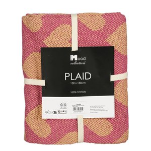 Geruit hart fuchsia