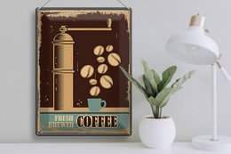 Tin Sign Retro 30x40cm Coffee Coffee freshly brewed