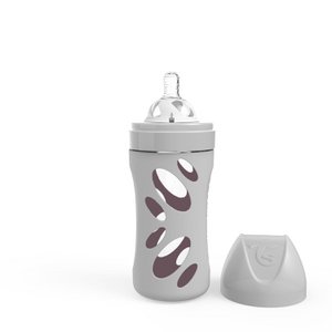 Anti-Kolik-Glasflasche, 260 ml, pastellgrau