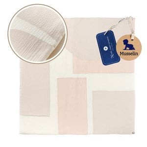 Krabbeldecke aus Musselin in Elfenbein