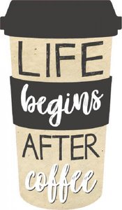 Formmagnet "Life begins after coffee"