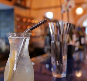 Biegsame Trinkhalme aus Edelstahl  in Silber -50er  B2B Set, mittel 22cm