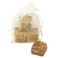 Organza bag with 3x mini amber cubes of original amber