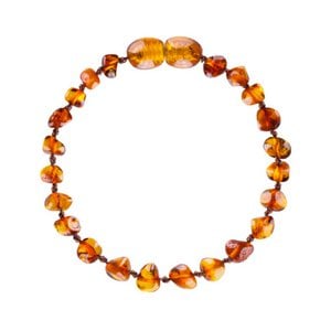 Barnsteen armband - Cognac - 14 cm