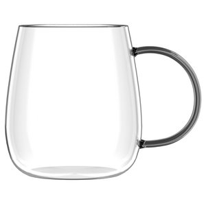 SET van 2 enkelwandige glazen met grijze handgreep 400 mlBOLLA 1159