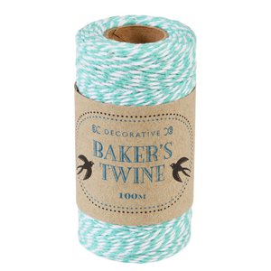 Bäckergarn – Blaugrün und Weiß