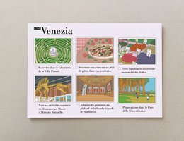 Pack de 4 postales ilustradas Venecia