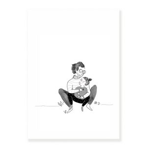 Drucken Zärtlichkeit - Papa und Mädchen