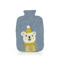 Hot water bottle cover made of 100% felt, cover for hot water bottles up to 2 liters, cute bottle cover, Fair Trade Nepal