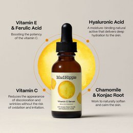  Vitamin C serum in a 30ml bottle. Contains 8 active ingredients to brighten and nourish skin.