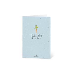 Grußkarte - Ich mag dich mit all deinen Karotten