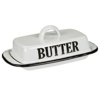 Enamel butter dish