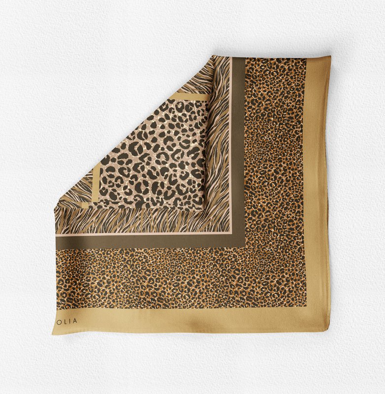 Pañuelo 100% seda Animal Print 180*75cm