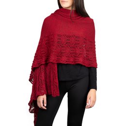 ILARY - Stole with perforated edges in mohair wool