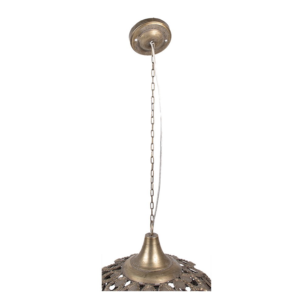Hanglamp Ø 39x59 cm Goudkleurig Grijs IJzer Hanglamp Eettafel