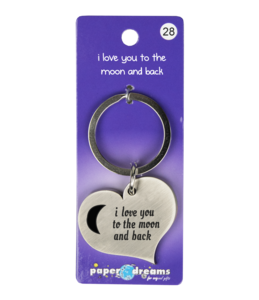 Heart key ring - I love you to the moon