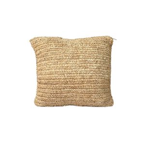 De Raffia Flores Kussenhoes Vierkant - Naturel - 40x40