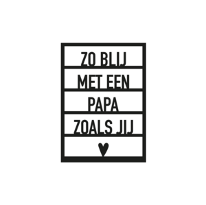 Kaart Vaderdag "Zo blij met een papa zoals jij"