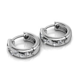 Boucles d'oreilles Joy - Argenté et Cristal