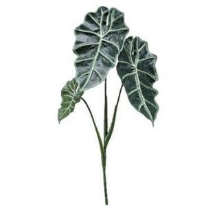 Alocasia Artificial spray x3 green/burgundy 75cm