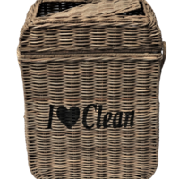 Abfallkorb mit Deckel „I LOVE Clean“