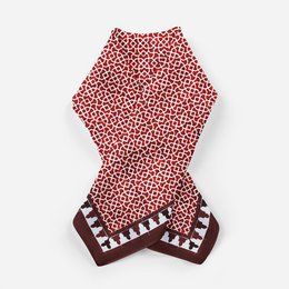 Red Square Scarf 100% Silk