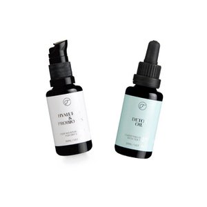 Hyaluronic Acid & Probiotics Serum and Detox Oil Pack