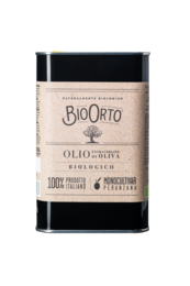 Organic extra virgin olive oil, monocultivar Peranzana, 3 lt tin. Rich, full-bodied flavor with notes of green apple and almond. Ideal for cooking, dressings, and dipping.