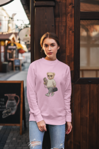 Pilates Bear Sweatshirt – Unisex Cotton Blend Graphic Crewneck