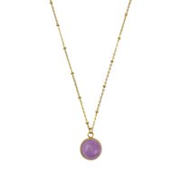 Necklace Amethyst Stone - Gold